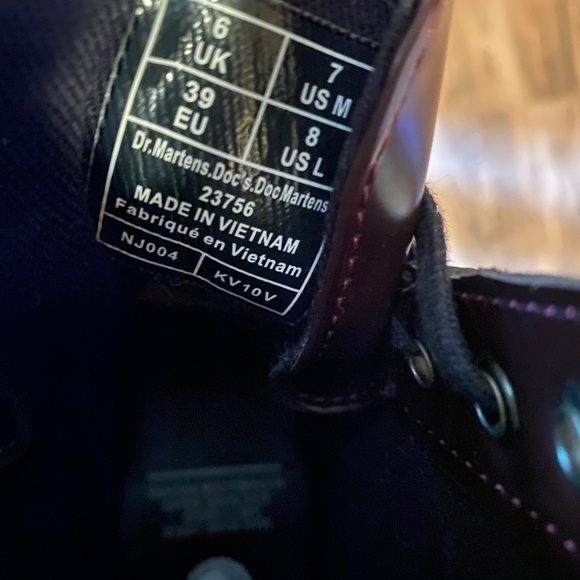 Dr Martens 1460 Vegan Leather Boot (Cherry Red) - Picture 6 of 6